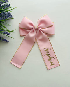 Pink Name Bow