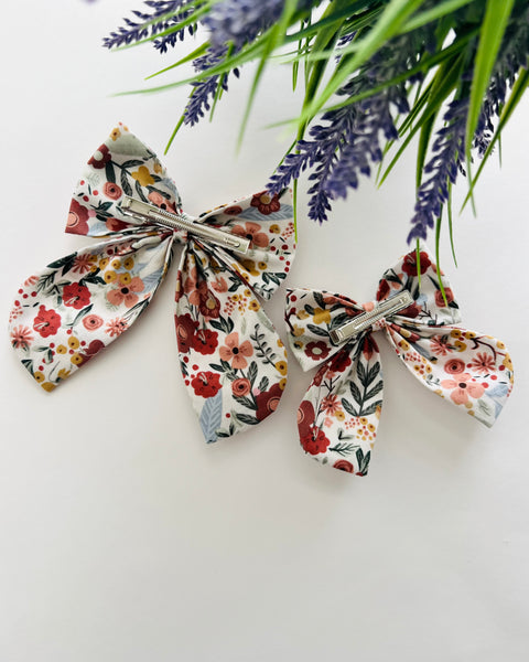 Earthy Floral Bow