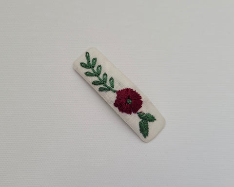 Flowery Embroidered Clip