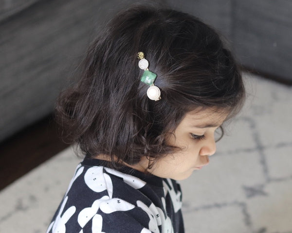 Light Green Studded Clip